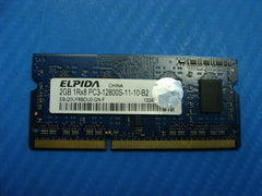 MacBook Pro A1286 SODIMM Elpida 2GB Memory PC3-12800S-11-10-B2 EBJ20UF8BDU0-GN-F - Tested Computer Laptop Parts