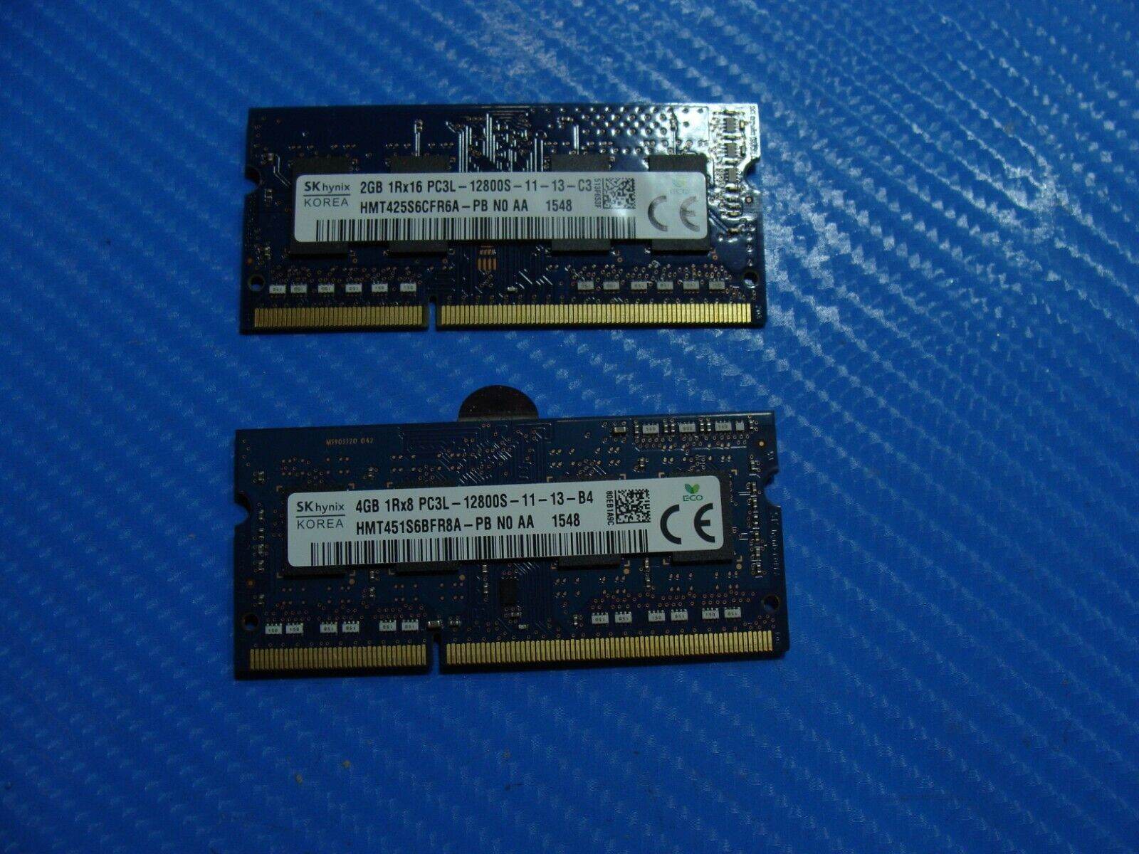 Dell 5558 So-Dimm SK Hynix 6Gb 2Gb&4Gb Memory PC3L-12800S HMT425S6CFR6A-PB - Tested Computer Laptop Parts