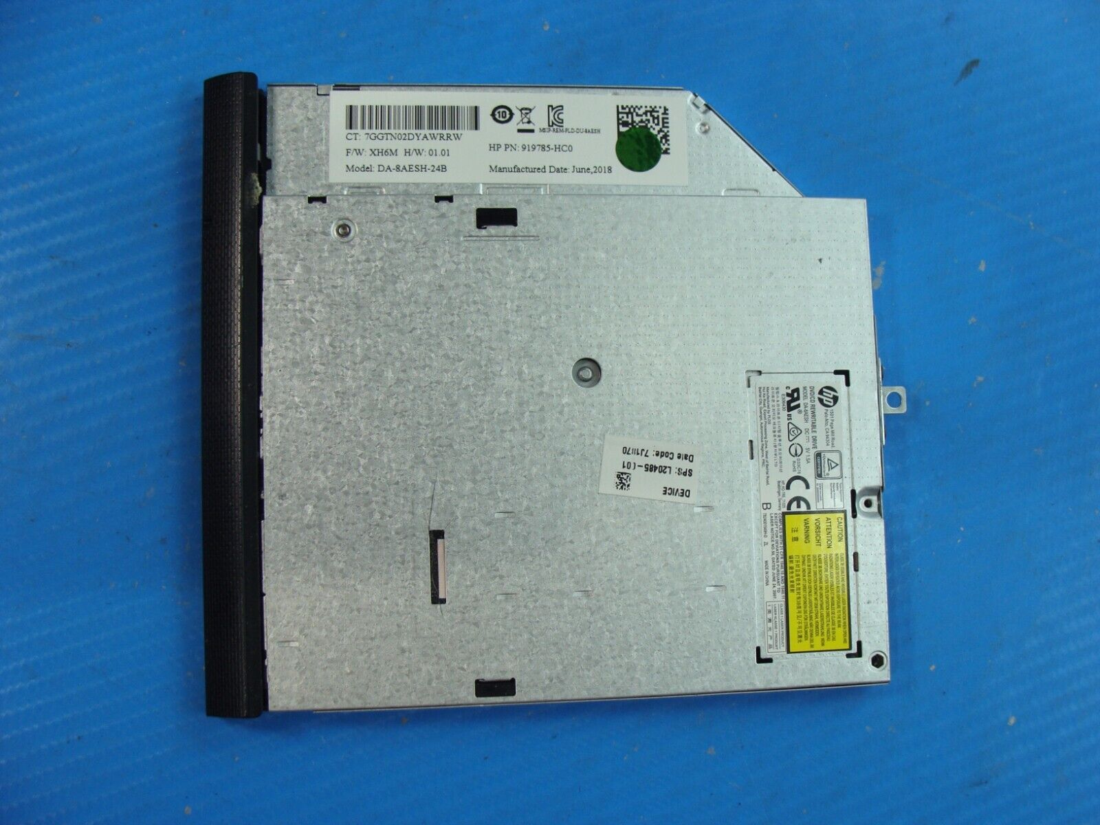 HP 15.6” 15-db0011dx Genuine DVD/CD Burner Drive DA-8AESH 919785-HC0 L20485-001
