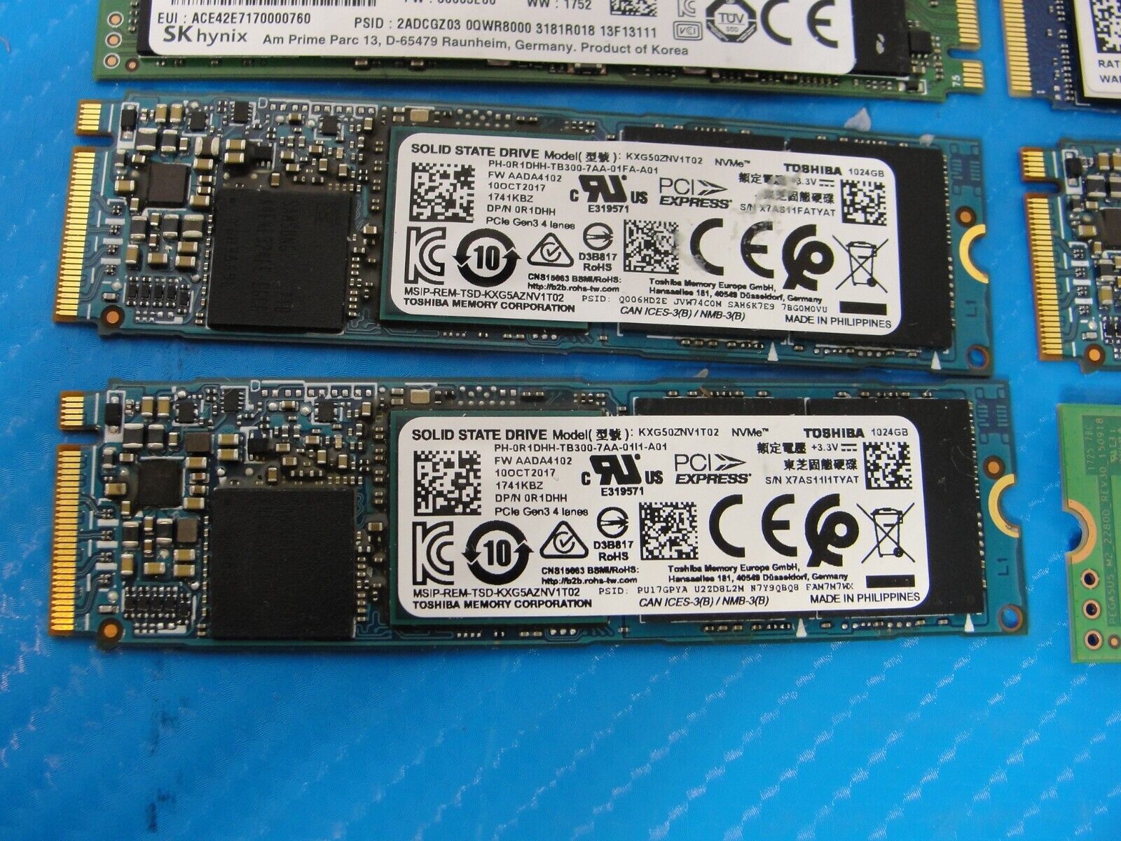 LOT of 6x Internal 1TB 1000 GB PCIe NVMe M2 2280 Solid State Drive SSD MIX BRAND