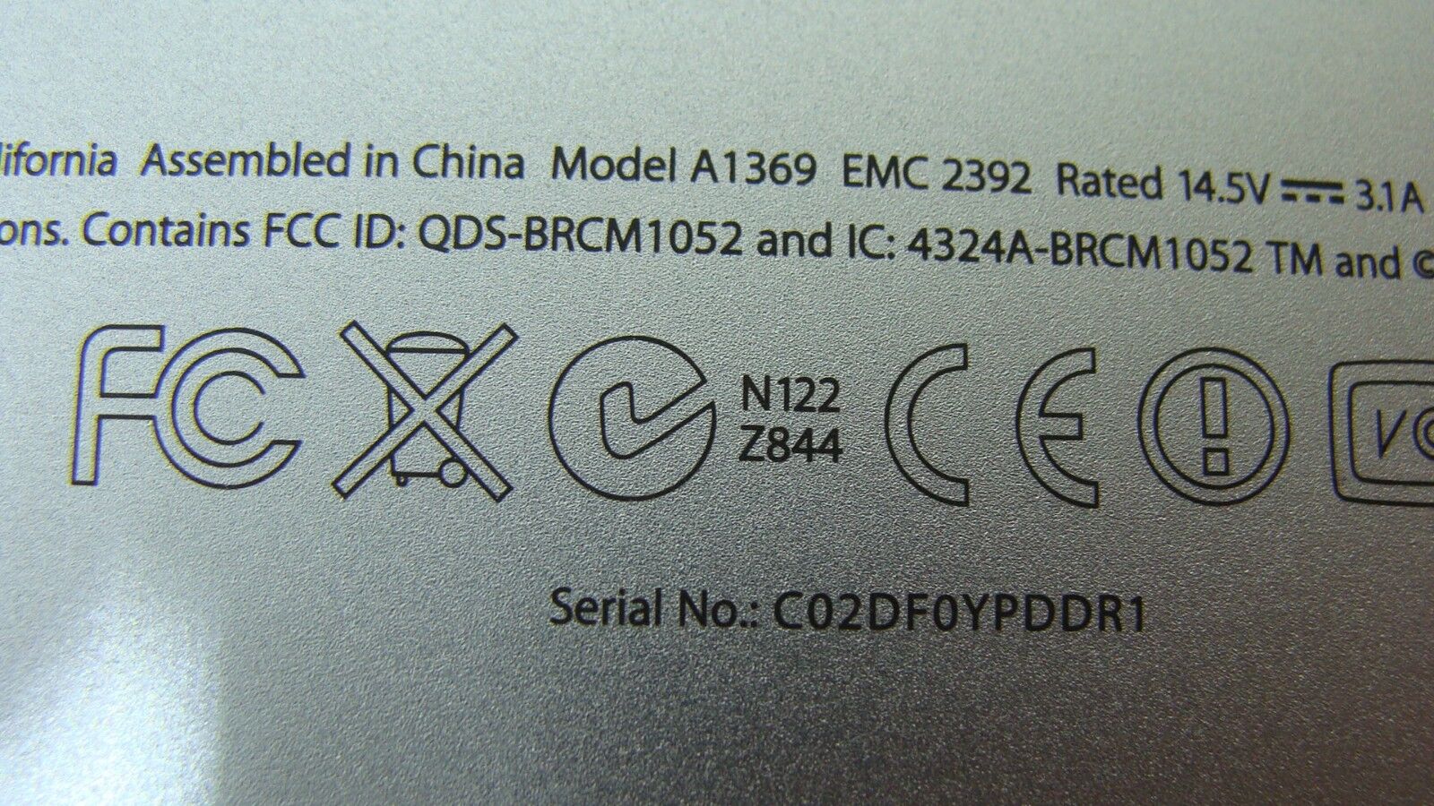 MacBook Air 13 A1369 Late 2010 MC503LL/A MC504LL/A Bottom Case 922-9646