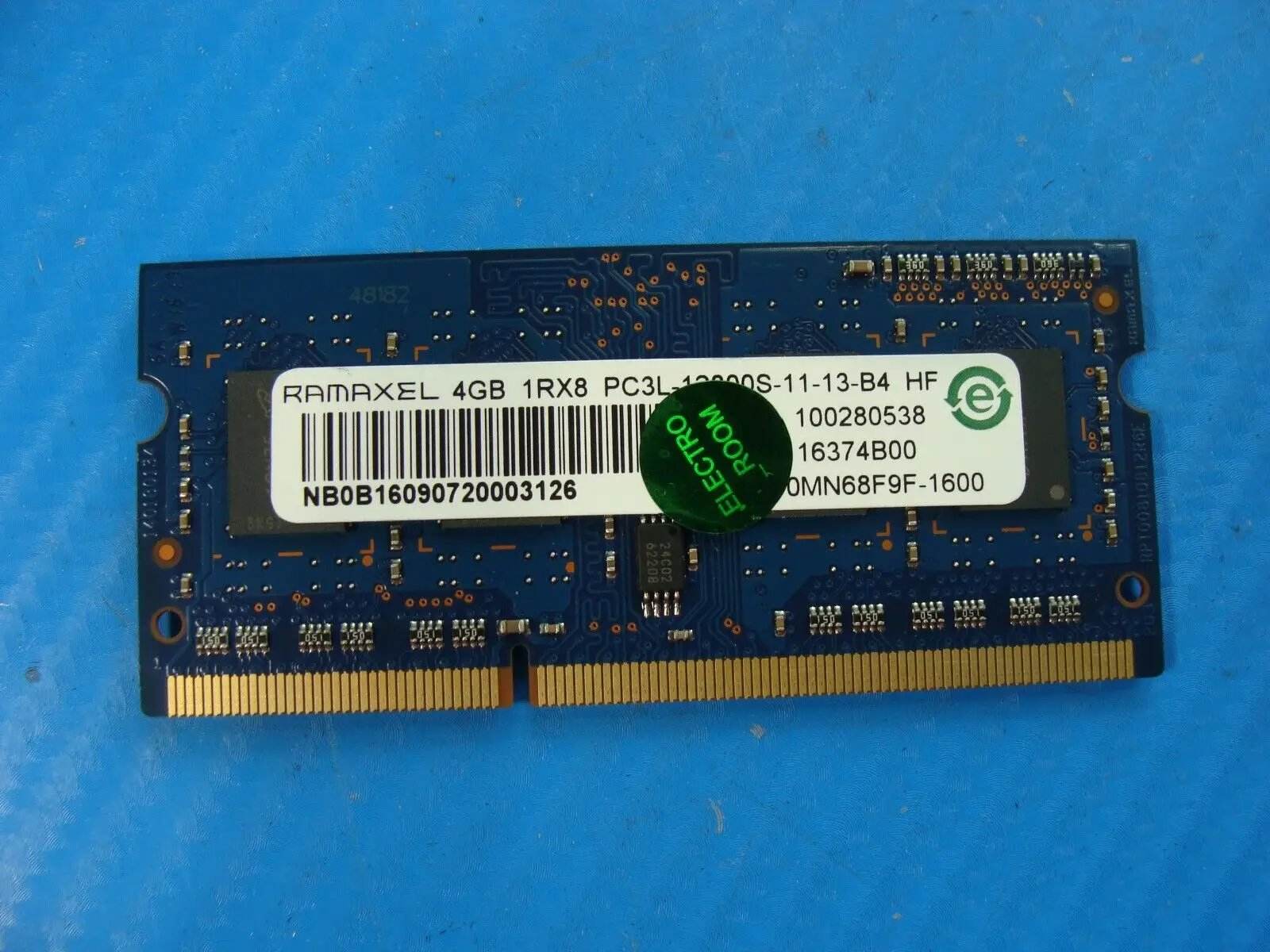 Lenovo E560 RAMAXEL 4GB PC3L-12800S Memory RAM RMT3170MN68F9F-1600 - Tested Computer Laptop Parts