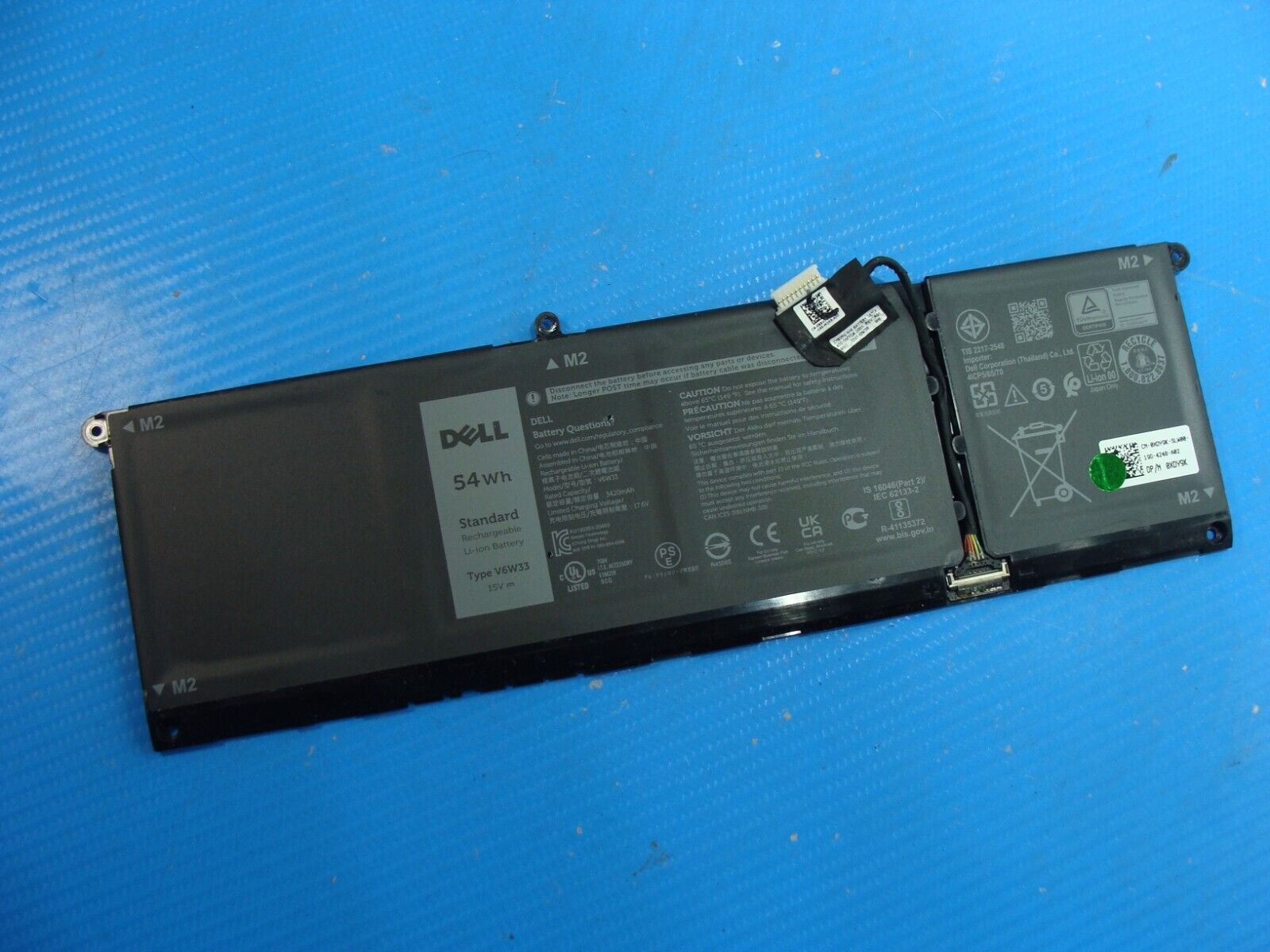 Dell Inspiron 14” 14 7415 2-n-1 Battery 15V 54Wh 3420mAh XDY9K V6W33 Excellent