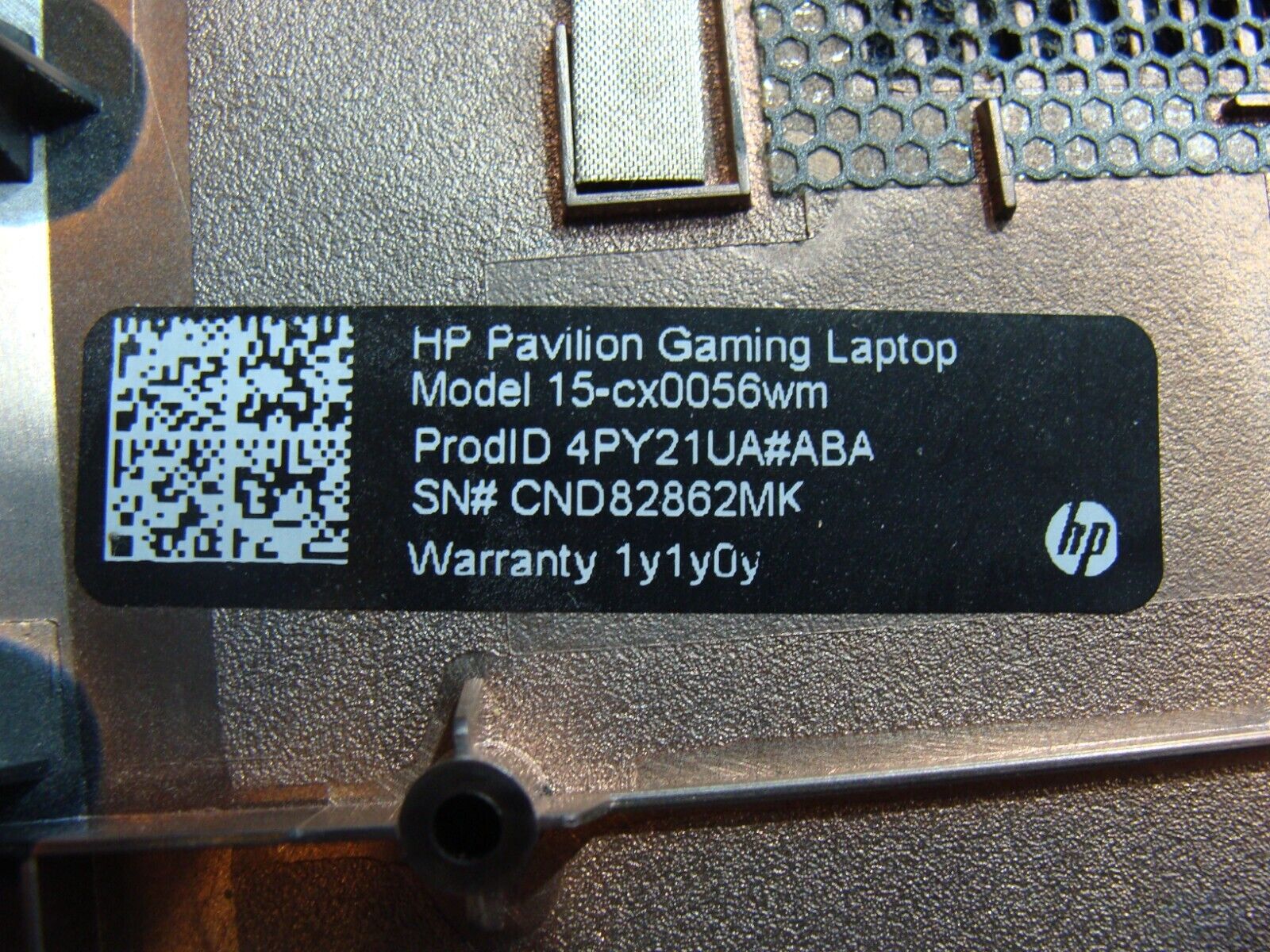 HP Pavilion Gaming 15.6’’ 15-cx0056wm Genuine Bottom Base Case Cover AP28B000510