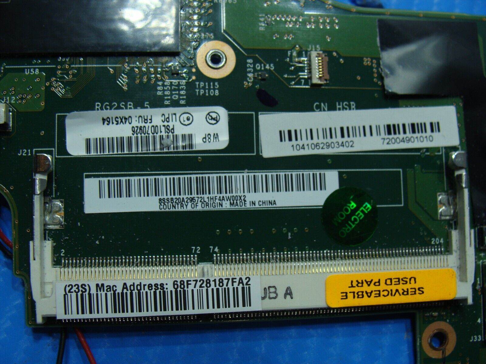 Lenovo ThinkPad 12.5” x240 OEM Intel i5-4300U 1.9GHz Motherboard 04X5164 NM-A091 - Tested Computer Laptop Parts