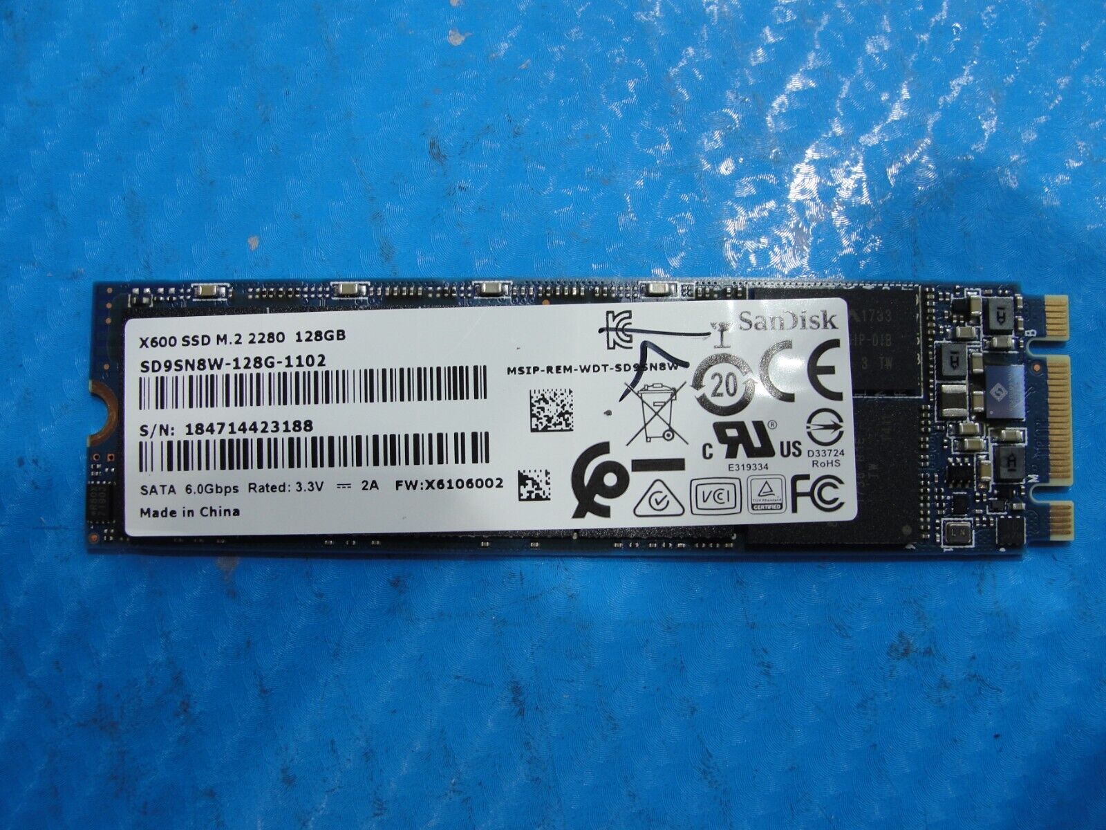 Asus X420UA SanDisk X600 Sata M.2 128Gb Ssd Solid State Drive SD9SN8W-128G-1102