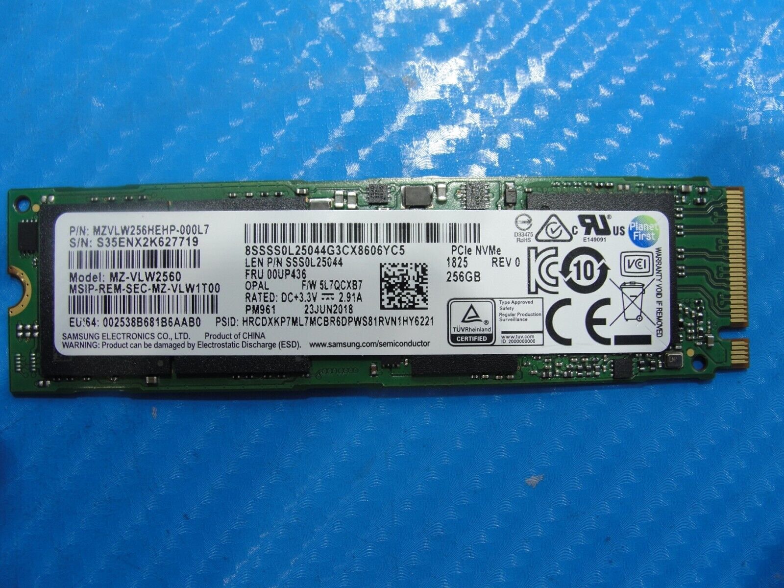 Lenovo T580 256Gb SSD M.2 2280 Solid State Drive PICe NVMe 00UP436 SSS0L25044
