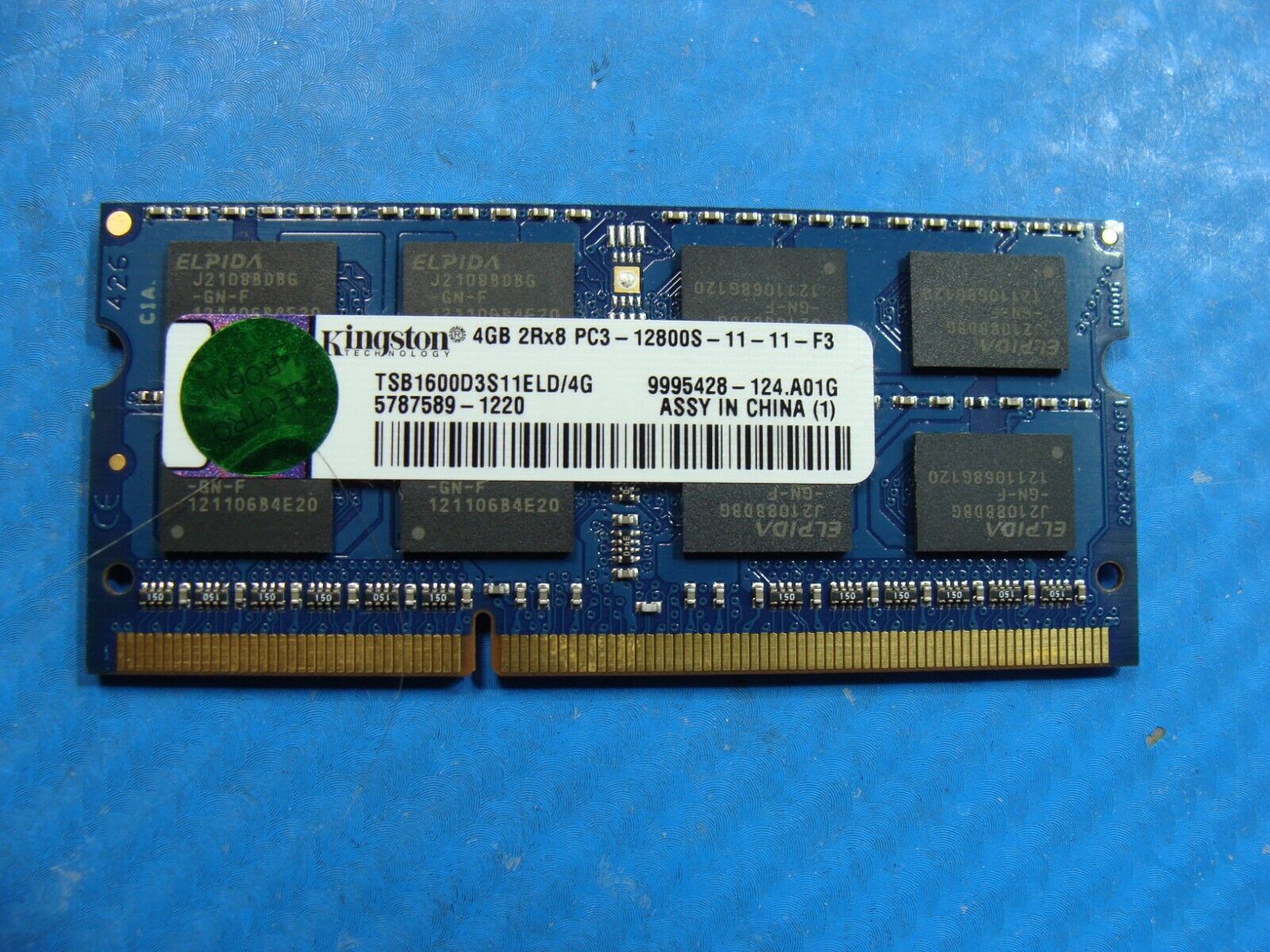 Toshiba L855-S5280P Kingston 4GB 1Rx8 Memory RAM SO-DIMM TSB1600D3S11ELD/4G