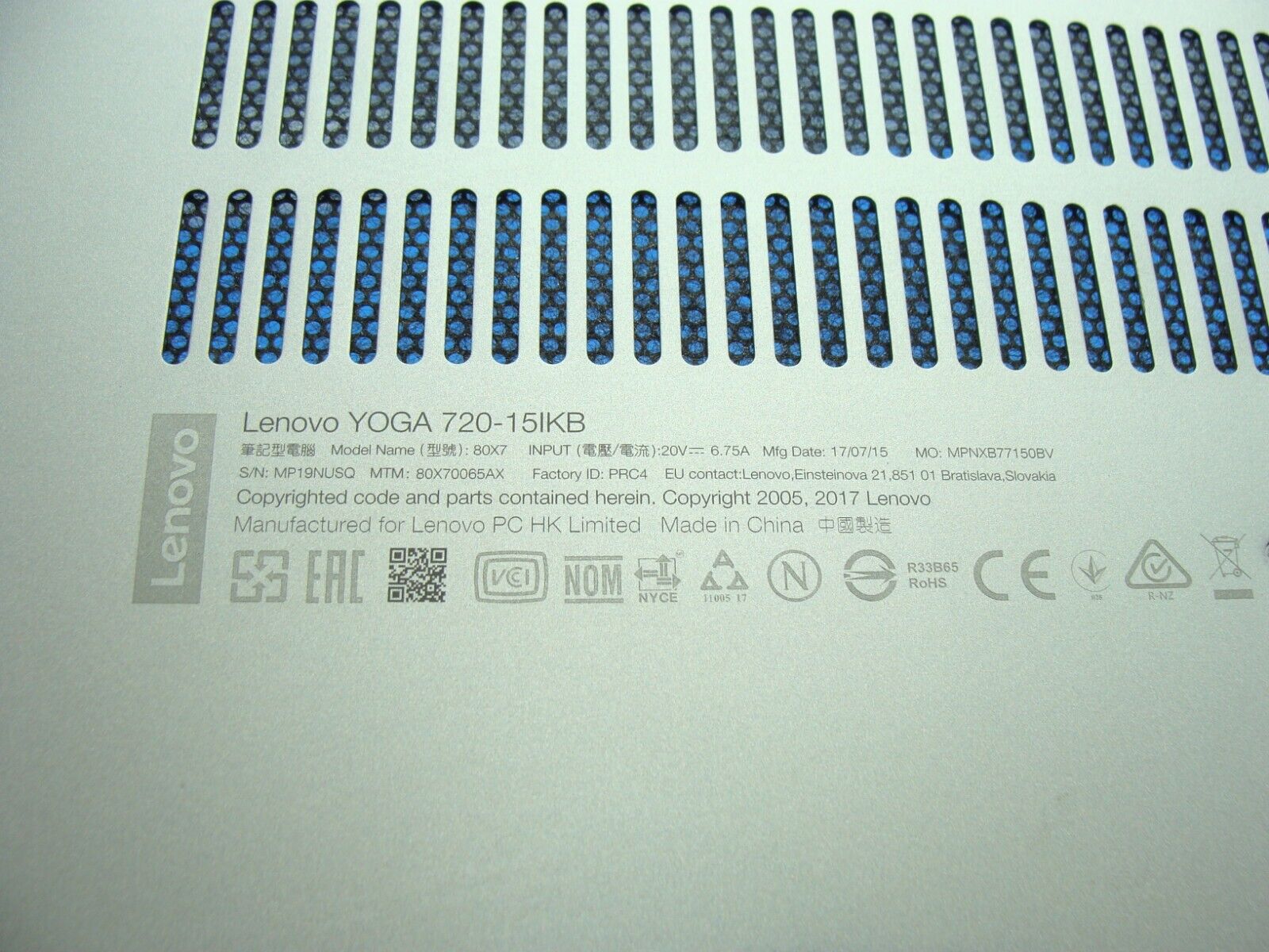 Lenovo Yoga 720-15IKB 80X7 15.6