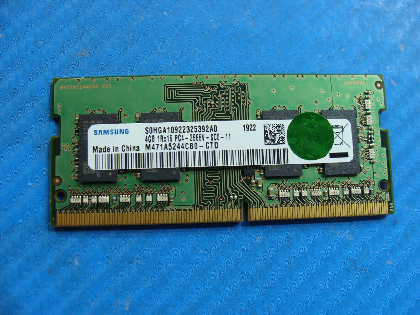 HP 17-by1021cl Samsung 4GB 1Rx16 PC4-2666V Memory RAM SO-DIMM M471A5244CB0-CTD