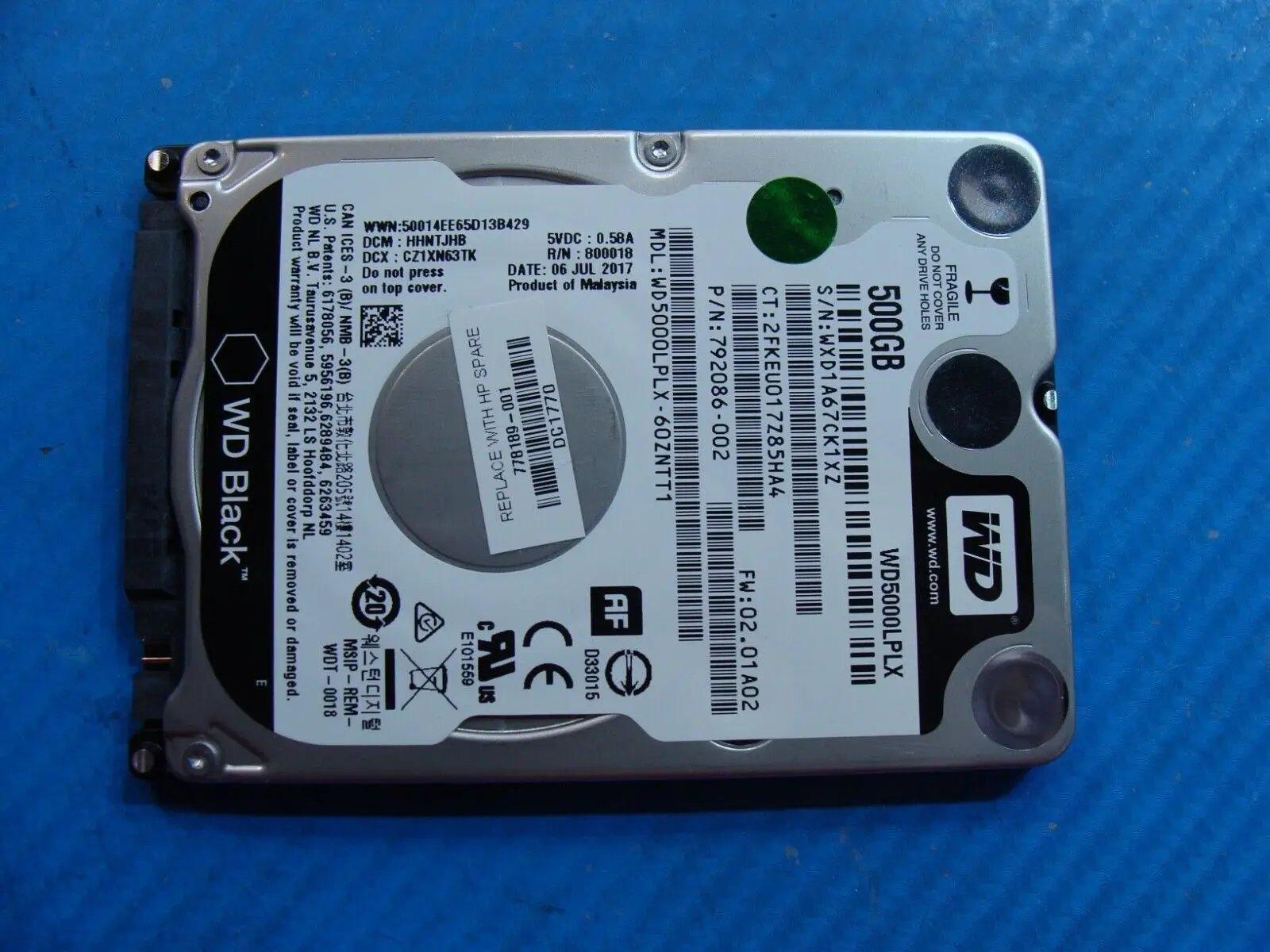 HP 450 G4 Western Digital 500GB SATA 2.5