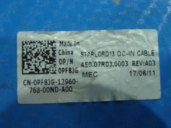 Dell Latitude 3379 13.3" DC IN Power Jack w/Cable PF8JG 450.07R03.0013