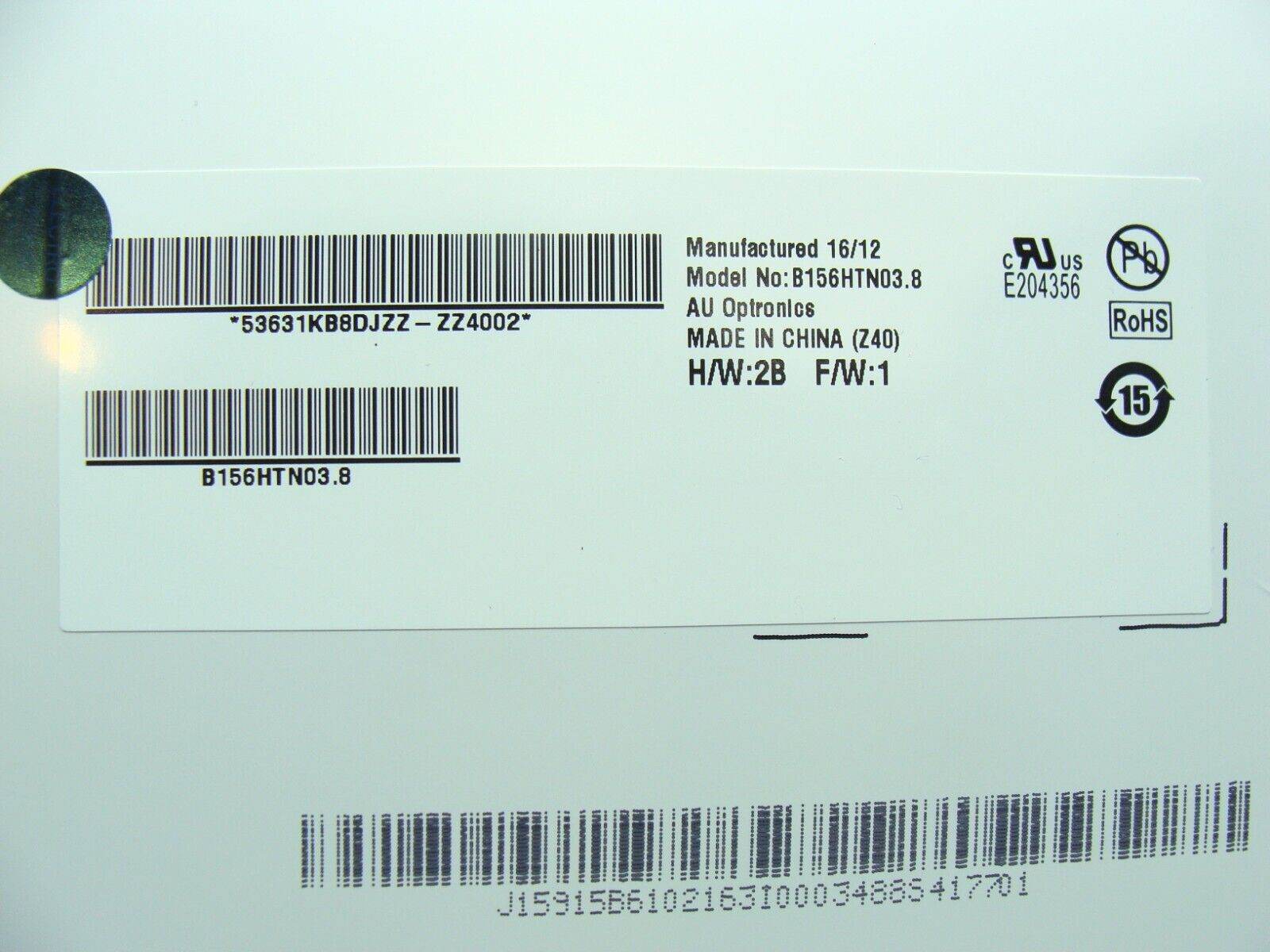 Asus 15.6” K501UW-AB78 OEM Laptop Matte FHD AU Optronics LCD Screen N156HTN03.8 - Tested Computer Laptop Parts