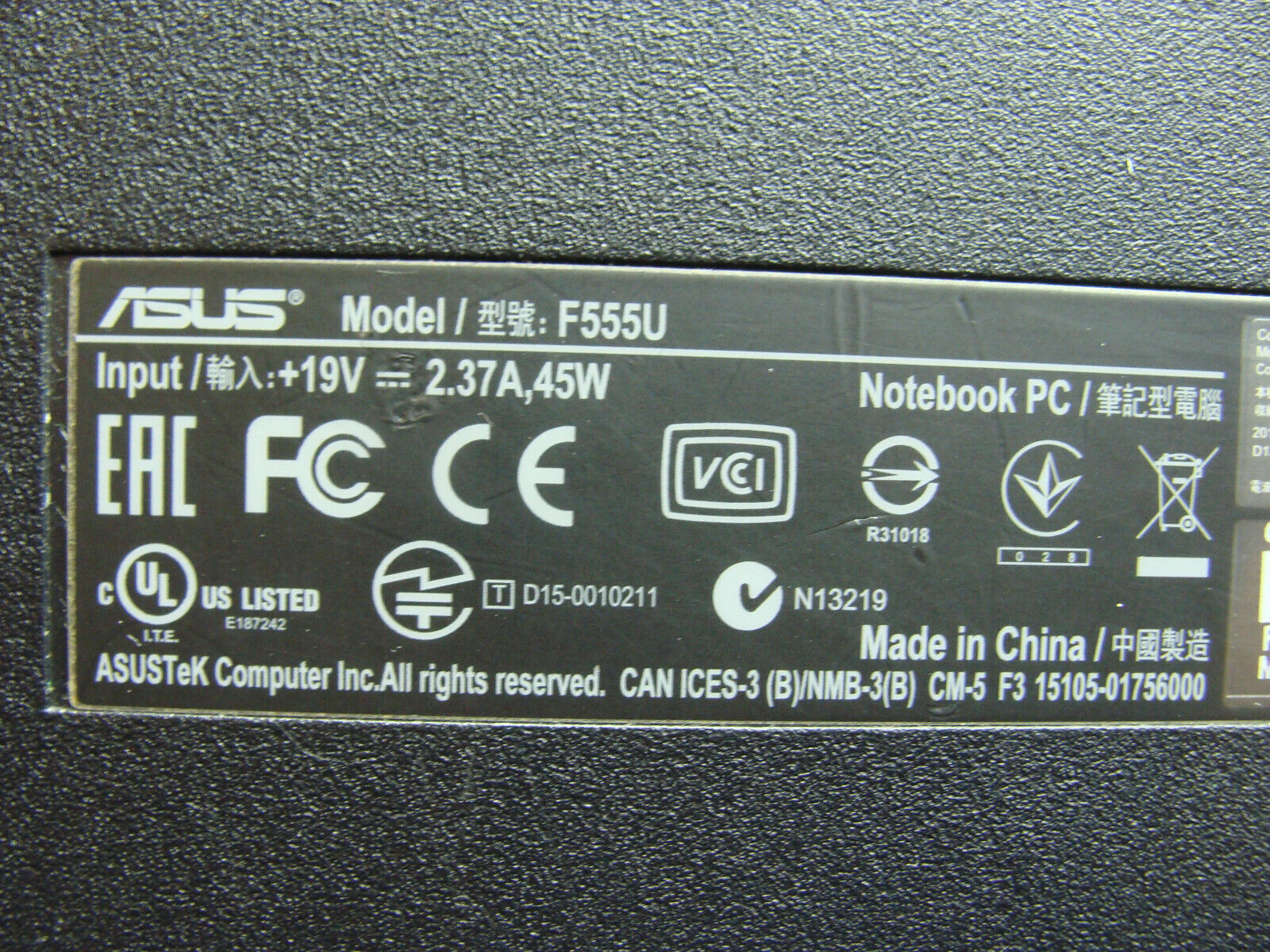 Asus F555UA-MS51 15.6