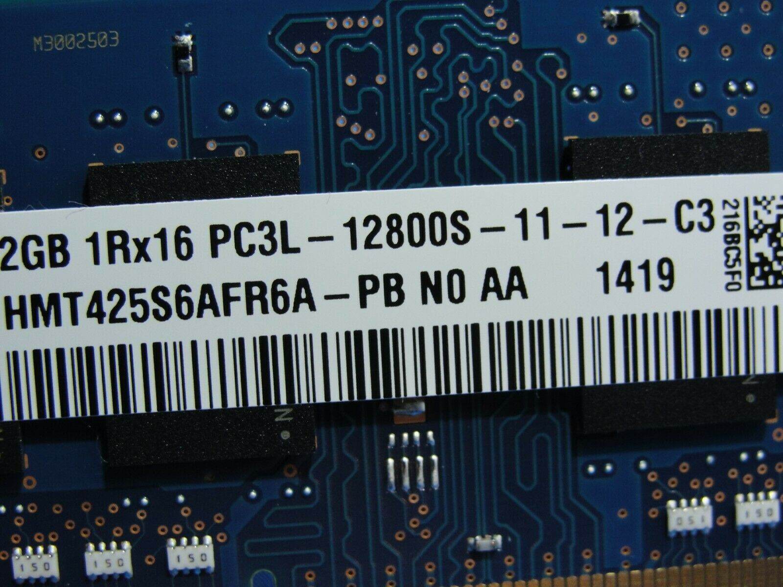 Toshiba L55T Laptop SK Hynix 2GB Memory PC3L-12800S-11-12-C3 HMT425S6AFR6A-PB - Tested Computer Laptop Parts