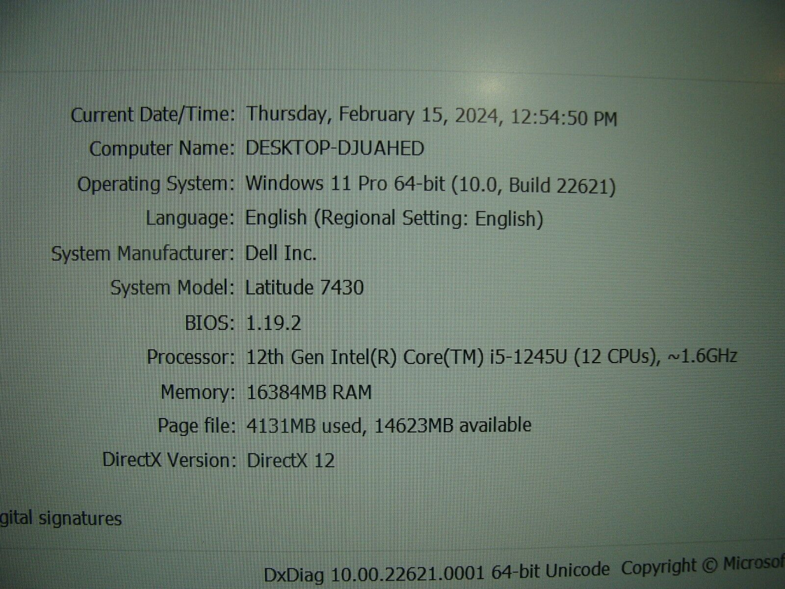 Warranty2026 Dell Latitude 7430 14 FHD Intel i5-1245U max 4.4GHz 16GB 512GB SSD