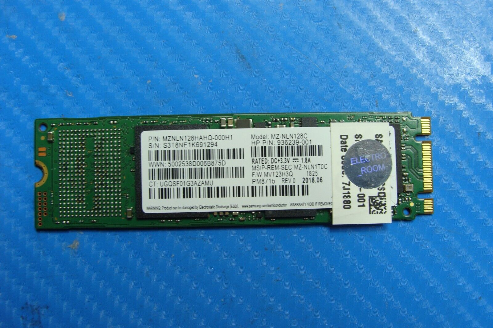 HP 15-da0014dx Samsung 128GB SATA M.2 SSSD Solid State Drive MZNLN128HAHQ-000H1