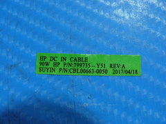 HP ENVY x360 15m-bq021dx 15.6" Genuine DC in Power Jack w/Cable 799735-Y51