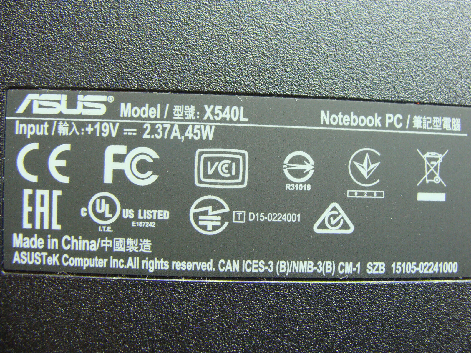 Asus X540LA-SI30205P 15.6