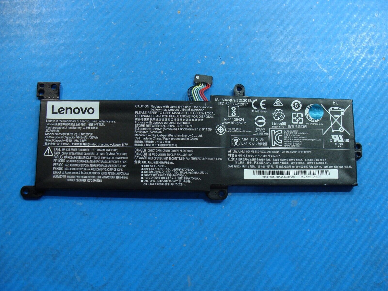 Lenovo IdeaPad 3 15ARE05 15.6 Genuine Laptop Battery 7.6V 4645mAh 35Wh L16C2PB1