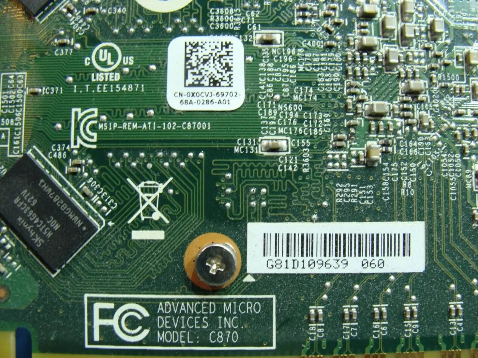 Dell OptiPlex 5040 SFF Genuine AMD Radeon R5 340X 2GB PCIe Graphics Card 0X0CVJ - Tested Computer Laptop Parts