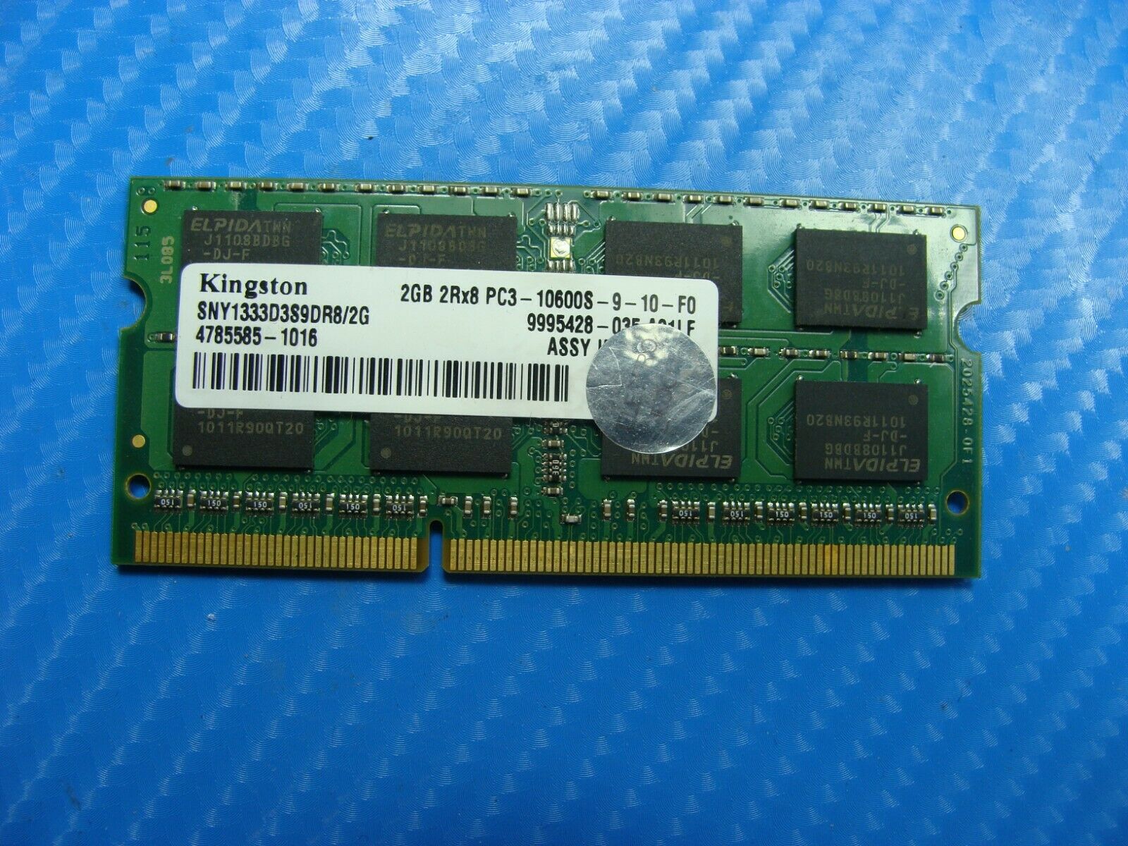Sony VPCEA24FM Kingston 2GB 2Rx8 PC3-10600S SO-DIMM RAM Memory SNY1333D3S9DR8/2G - Laptop Parts - Buy Authentic Computer Parts - Top Seller Ebay
