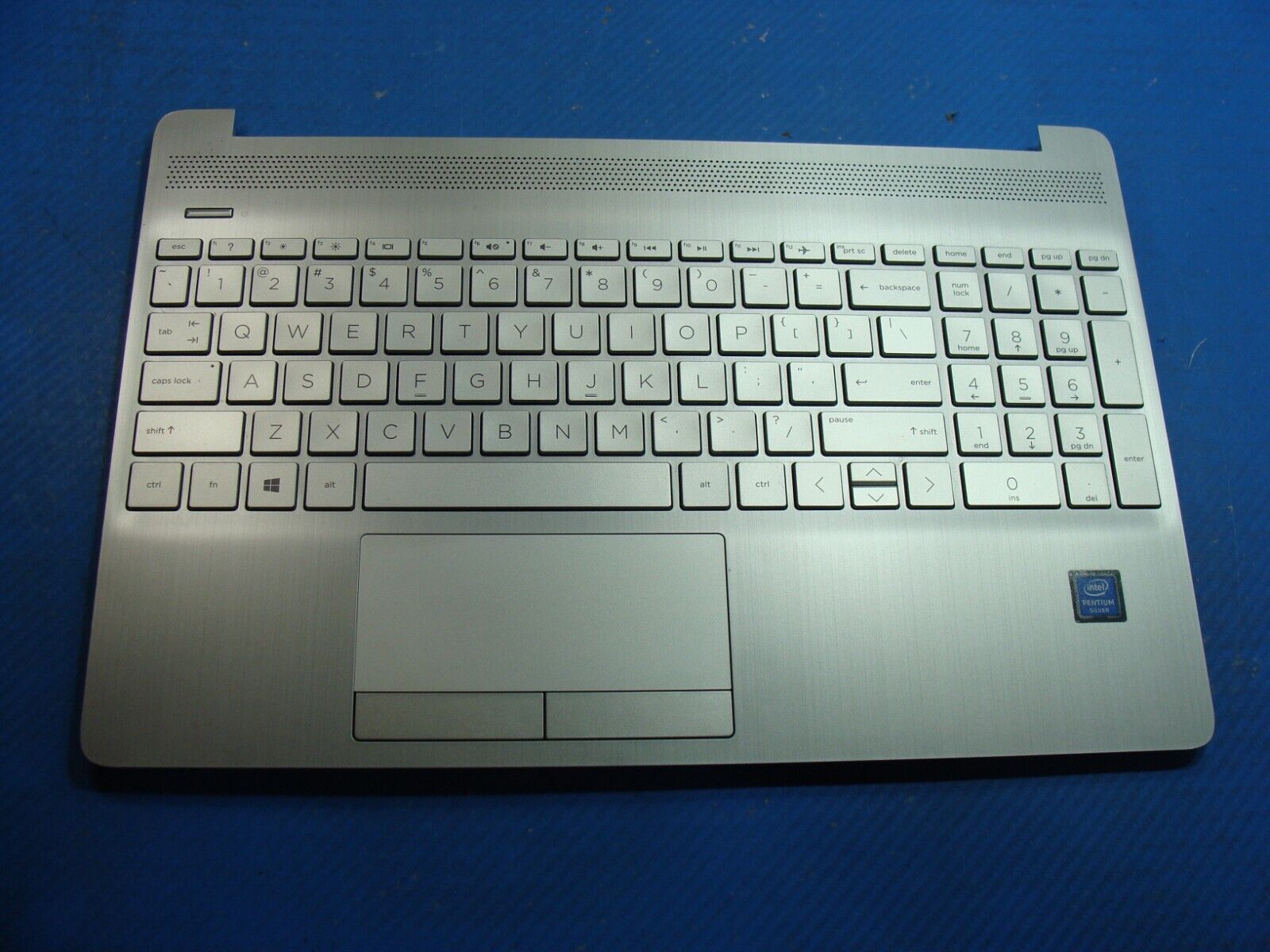 HP 15-dw0083wm 15.6 Genuine Palmrest w/Keyboard Touchpad Silver AM2H8000100