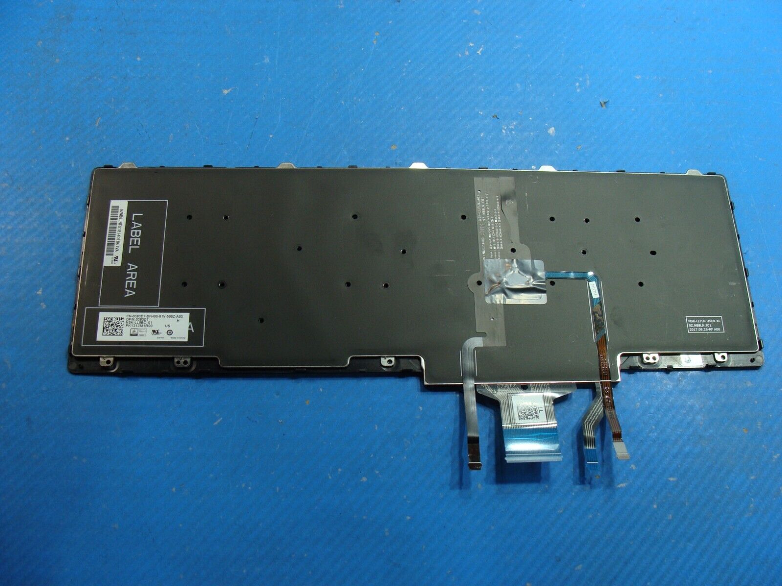 Dell Latitude 5580 15.6 Genuine US Backlit Keyboard 383D7 PK1313M1B00