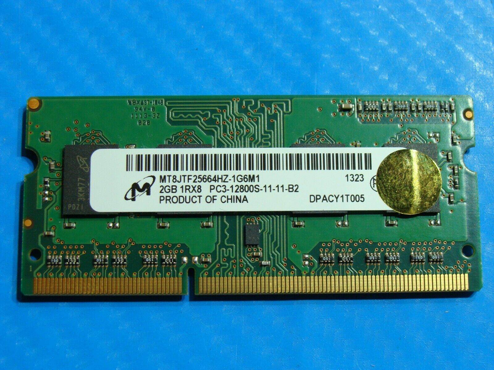 MacBook Pro A1278 Micron 2GB PC3-12800S SO-DIMM RAM Memory MT8JTF25664HZ-1G6M1 - Tested Computer Laptop Parts