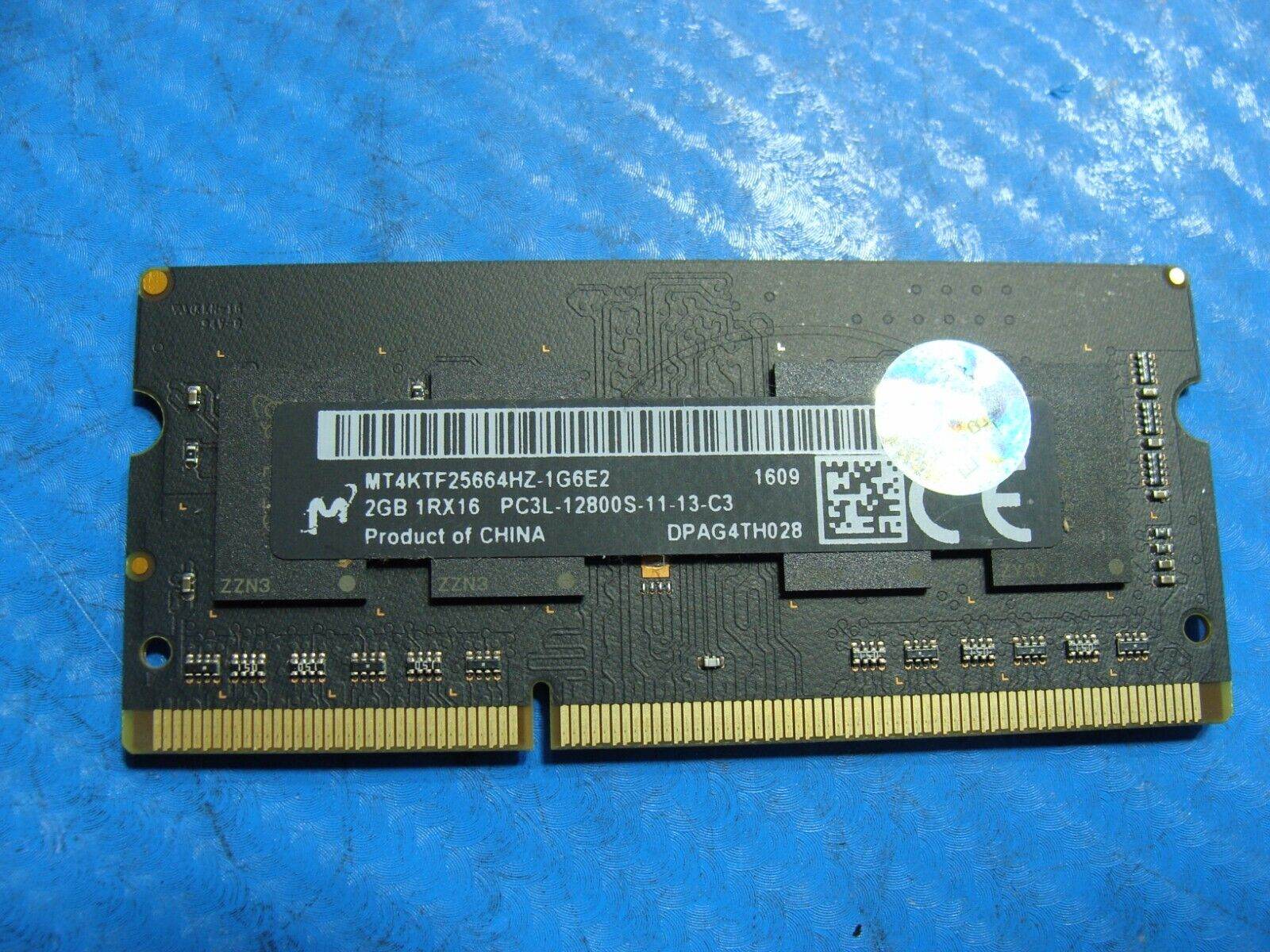 Apple A1278 Laptop Micron 2GB Memory PC3L-12800S-11-13-C3 MT4KTF25664HZ-1G6E2 - Tested Computer Laptop Parts