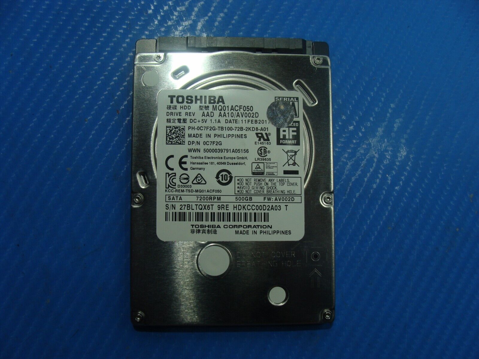 Dell 3470 Toshiba 500GB SATA 2.5
