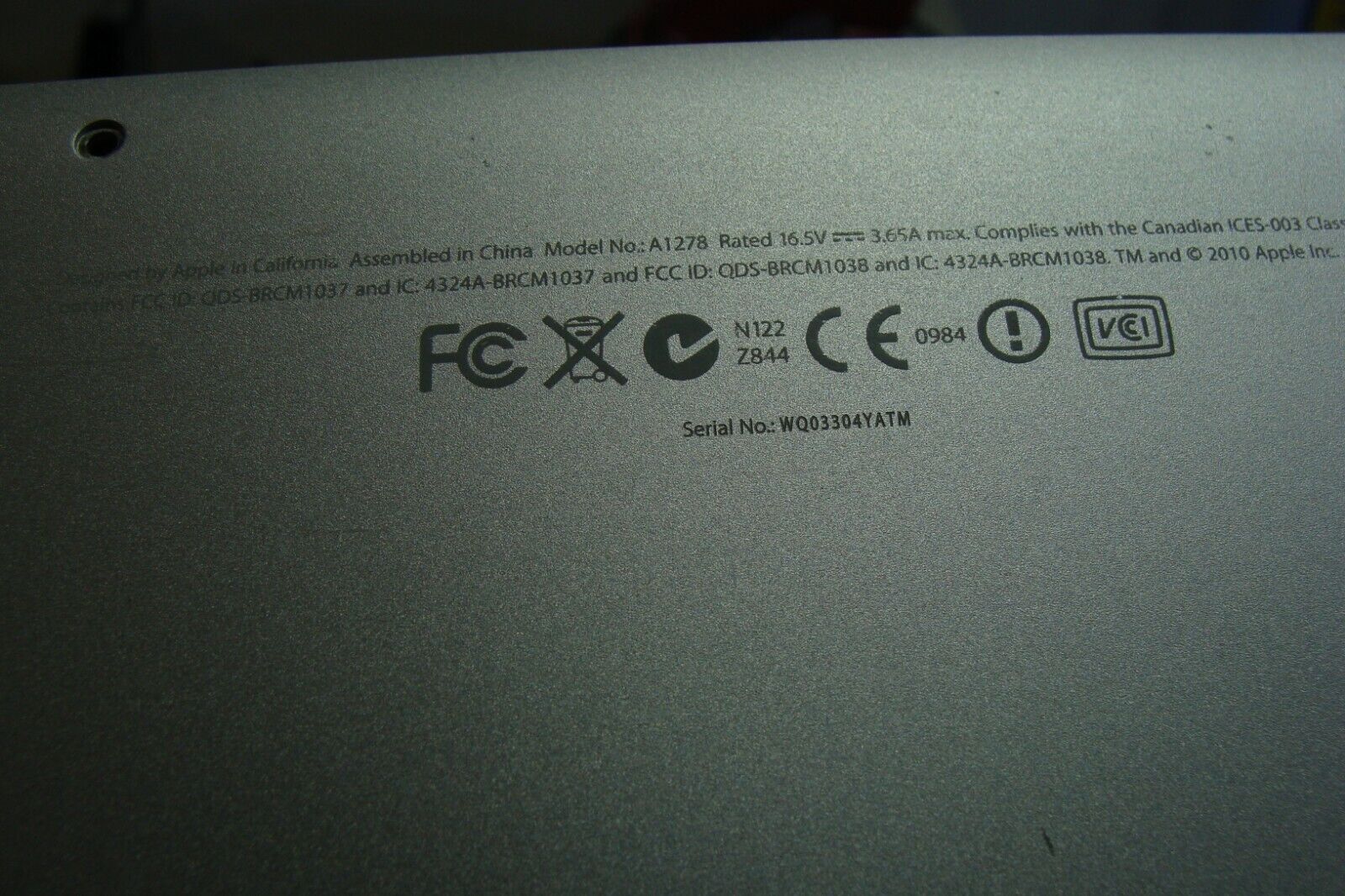 MacBook Pro A1278 13 Early 2010 MC374LL/A OEM Bottom Case Housing 922-9447