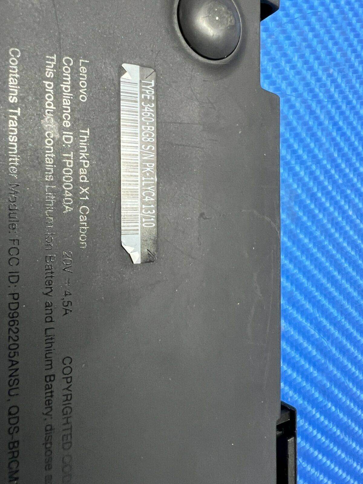 Lenovo ThinkPad X1 Carbon type 3460 Genuine Laptop Bottom Case - Tested Computer Laptop Parts