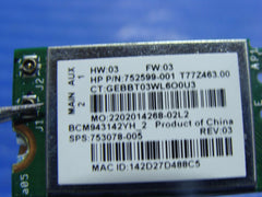 HP Split x2 13-r010dx 13.3" Genuine Wireless WiFi Card 753078-005 T77Z463.00 ER* - Laptop Parts - Buy Authentic Computer Parts - Top Seller Ebay