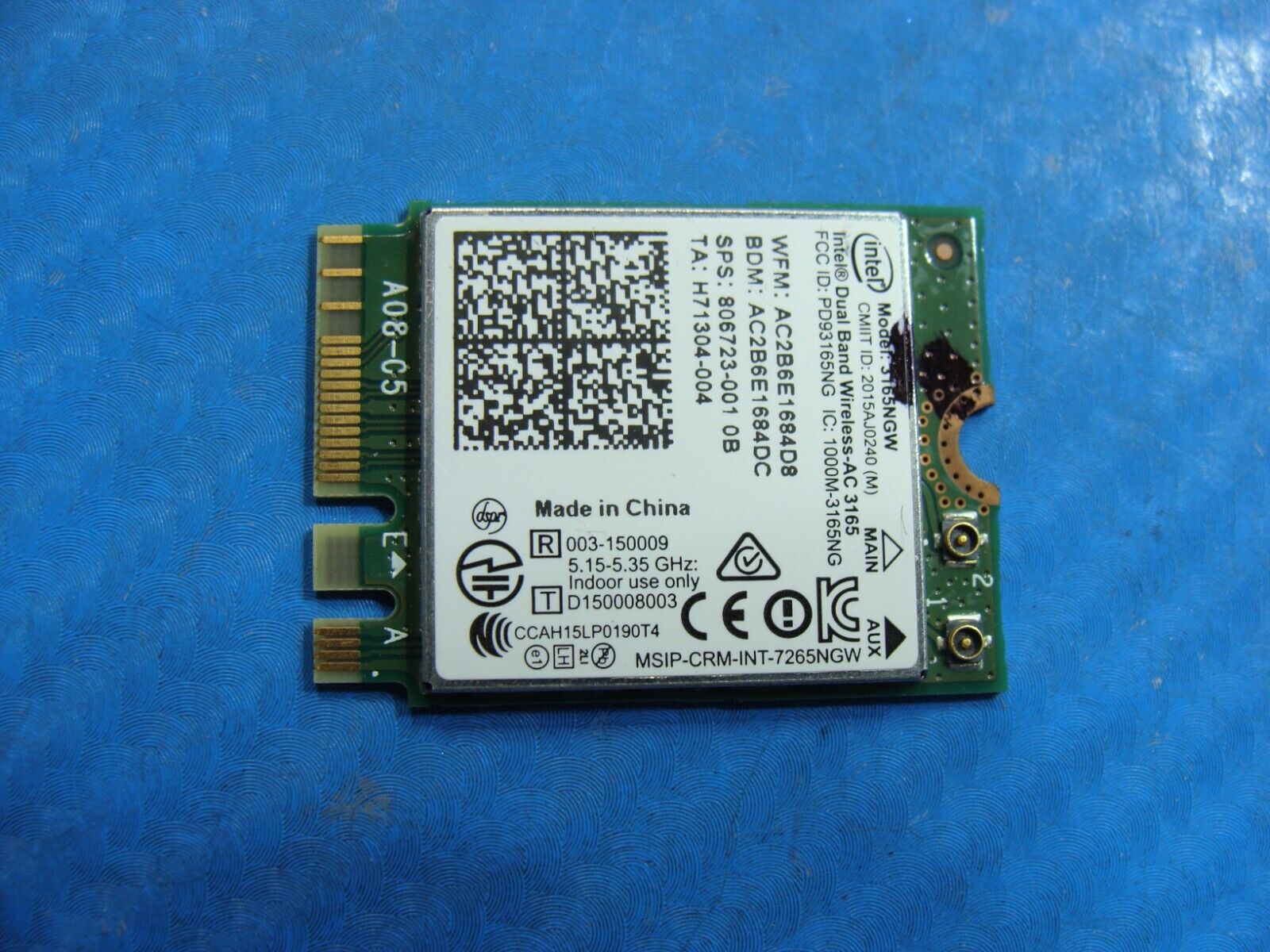 MSI GL62 6QD 15.6 Genuine WiFi Wireless Card 3165NGW