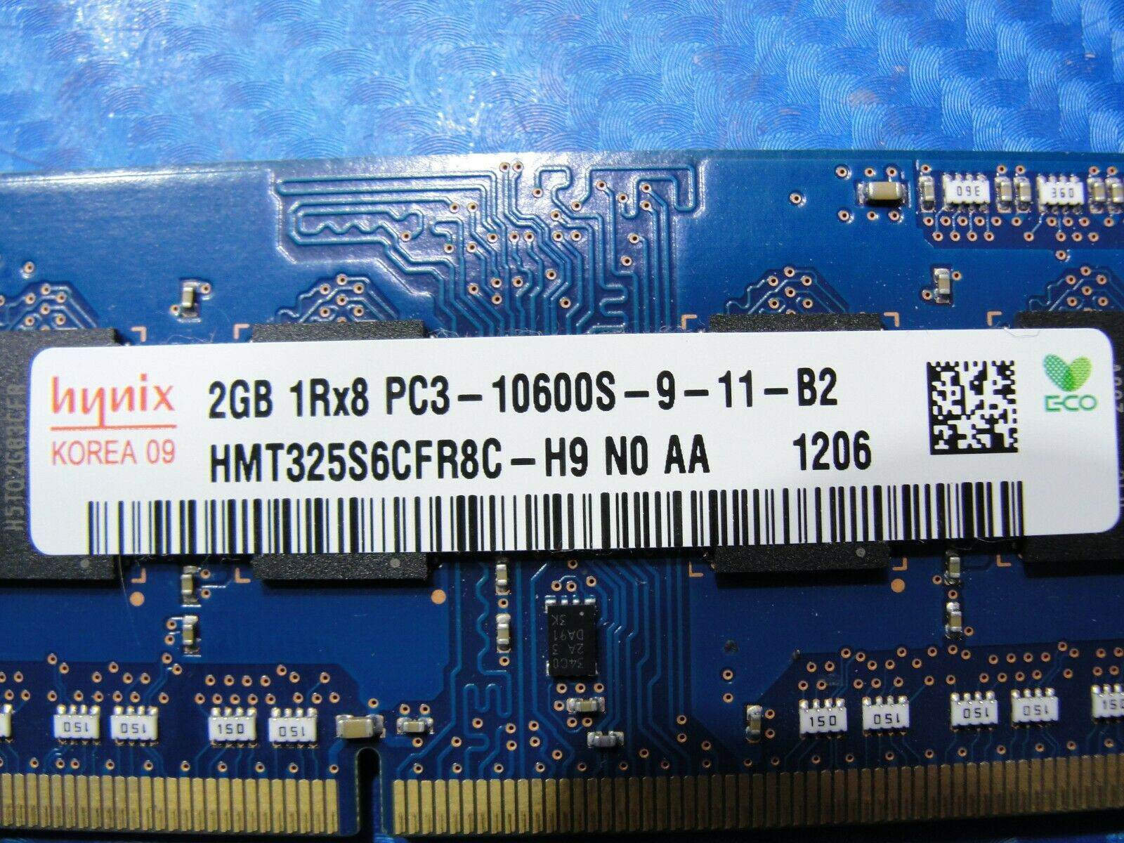 MacBook A1278 Laptop Hynix 2GB Memory RAM PC3-10600S-9-11-B2 HMT325S6CFR8C-H9 #2 - Tested Computer Laptop Parts