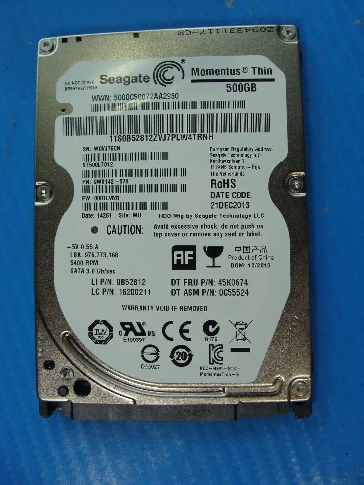 Lenovo 3415 500GB SATA 2.5