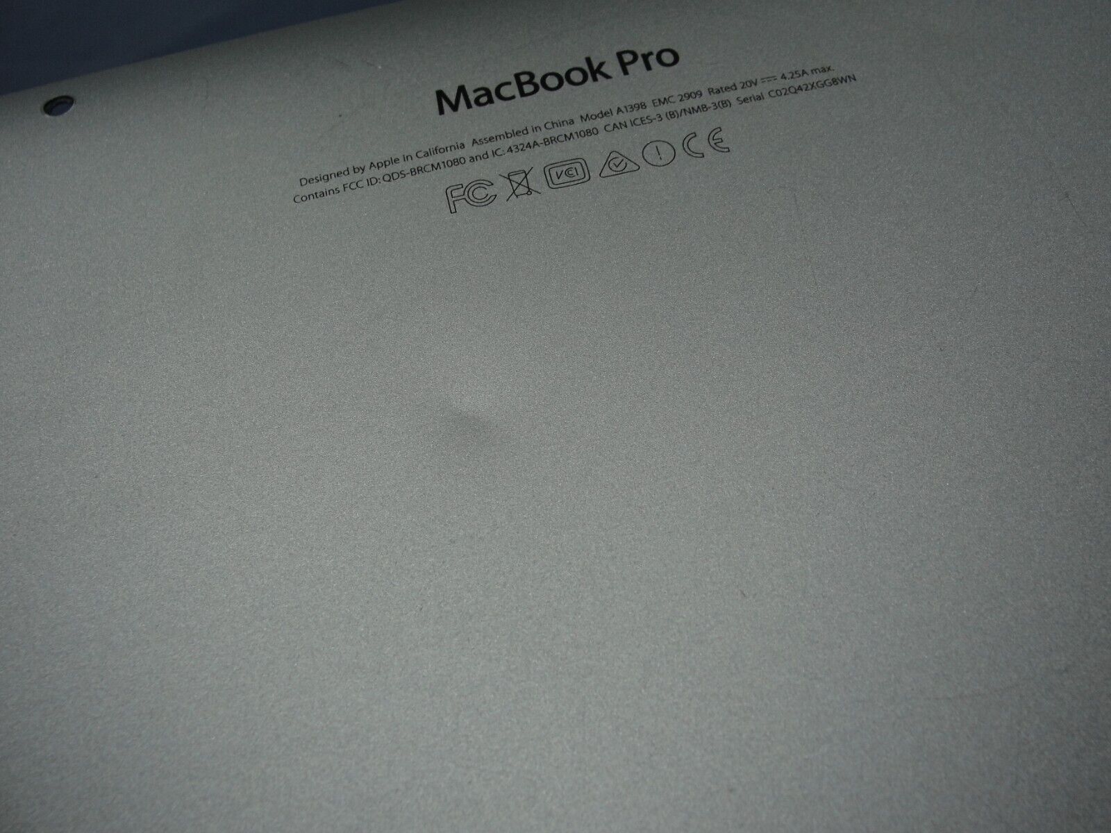 MacBook Pro A1398 15