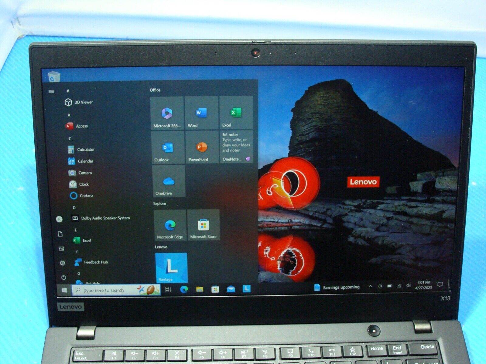 Warranty Touchscreen Lenovo ThinkPad X13 Laptop 512 GB SSD i7 10510U 1.8 Ghz 8GB - Tested Computer Laptop Parts