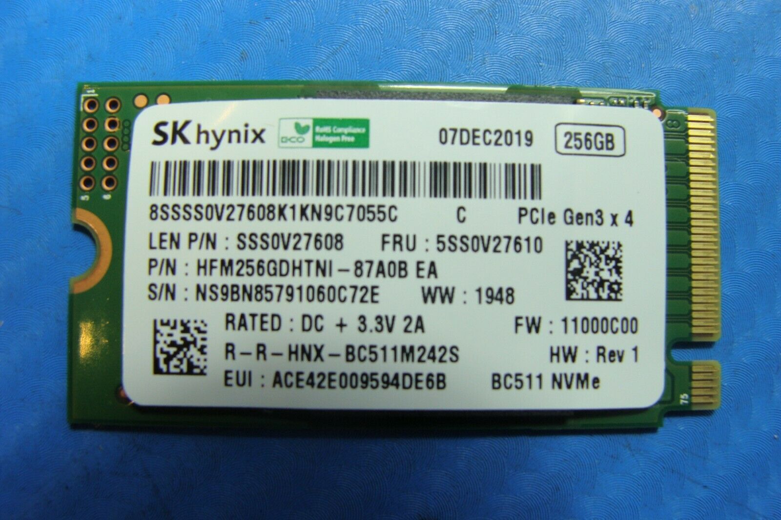 Lenovo IdeaPad Flex 5 14ARE05 SK hynix NVMe M.2 256Gb SSD 5SS0V27610 