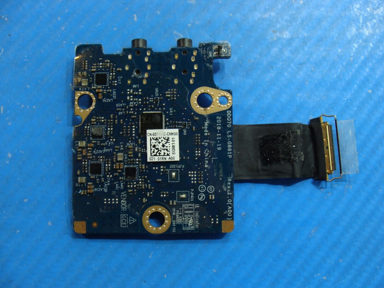 Dell Alienware Area 51m 17.3 Genuine Laptop Audio Board w/Cable LS-G881P 3FK2C