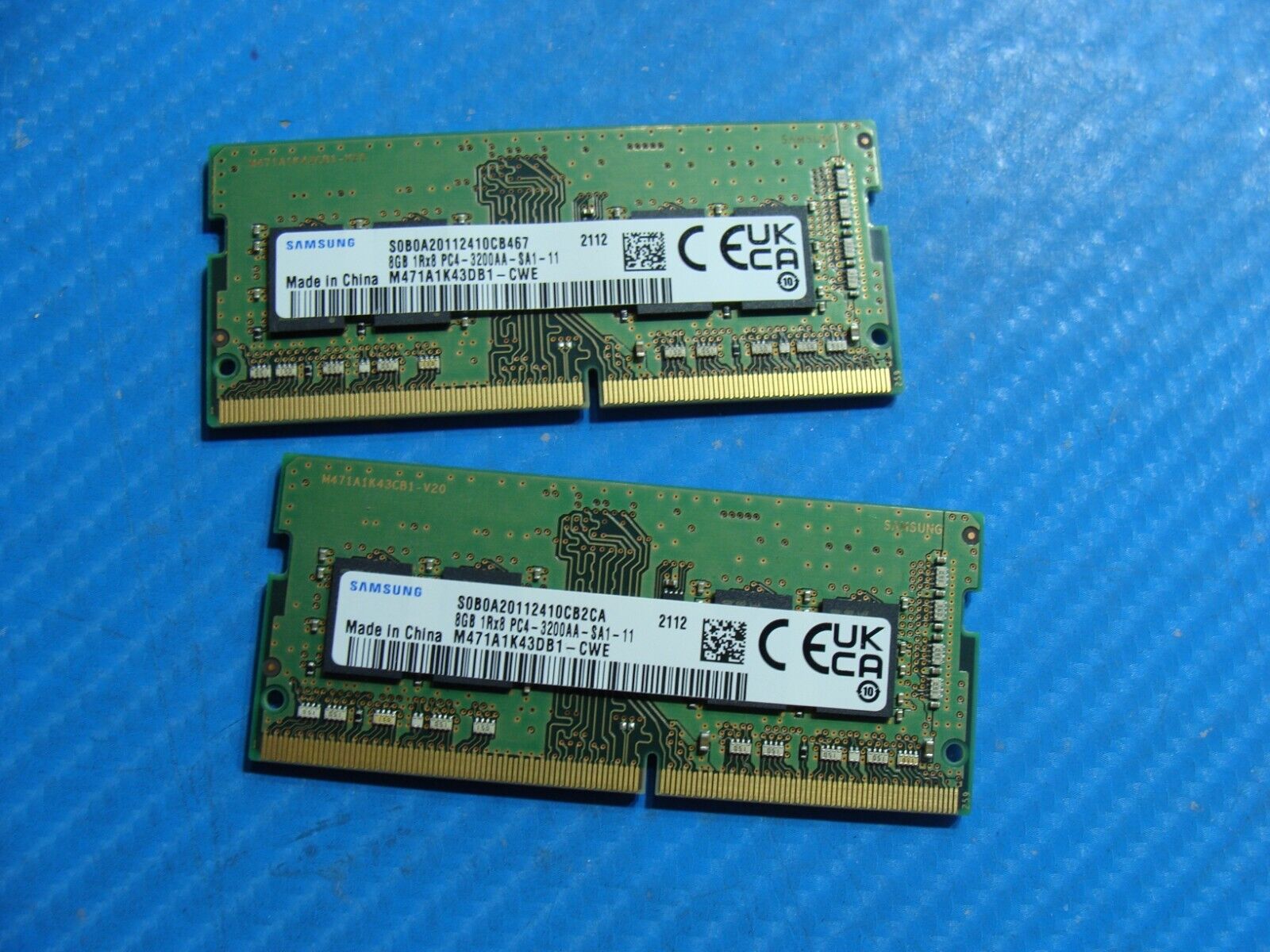 MSI GF76 11UD Samsung 16GB 2x8GB PC4-3200AA Memory RAM SO-DIMM M471A1K43DB1-CWE