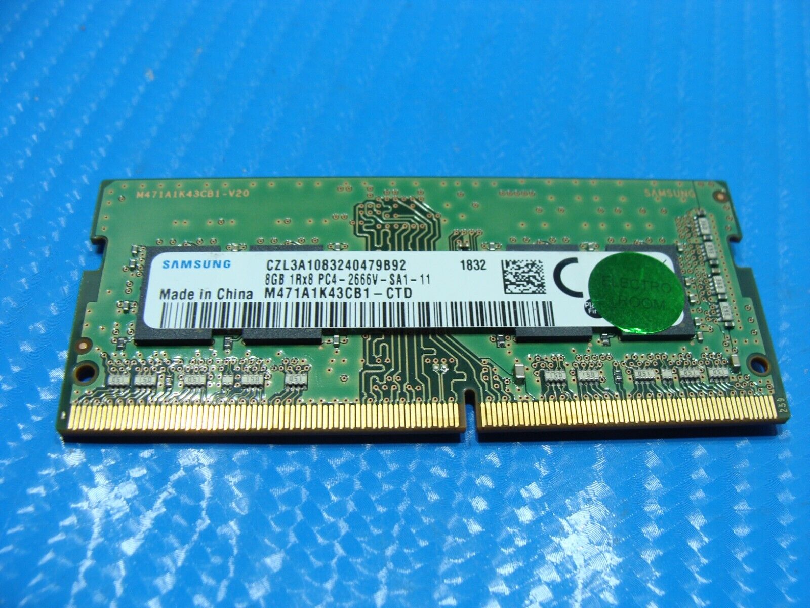 MSI GS65 So-Dimm Samsung 8GB Memory RAM PC4-2666V M471A1K43CB1-CTD