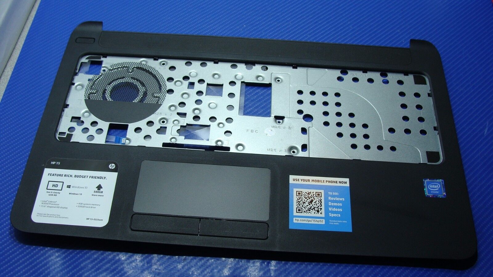 HP 15.6 15-f233wm Genuine Laptop Palmrest w/TouchPad Black 34U96TP203