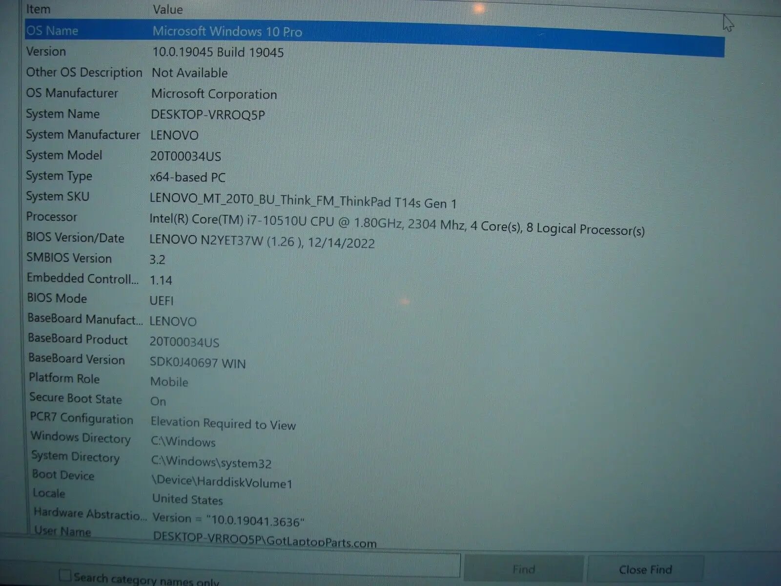 WRTY TouchScreen Lenovo ThinkPad T14s Gen 1 i7-10510U 1.80GHZ 16GB 512GB Charger