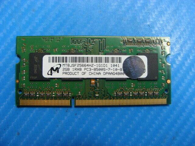 MacBook A1286 Laptop Micron 2GB Memory PC3-8500S-7-10-B1 MT8JSF25664HZ-1G1D1 - Tested Computer Laptop Parts