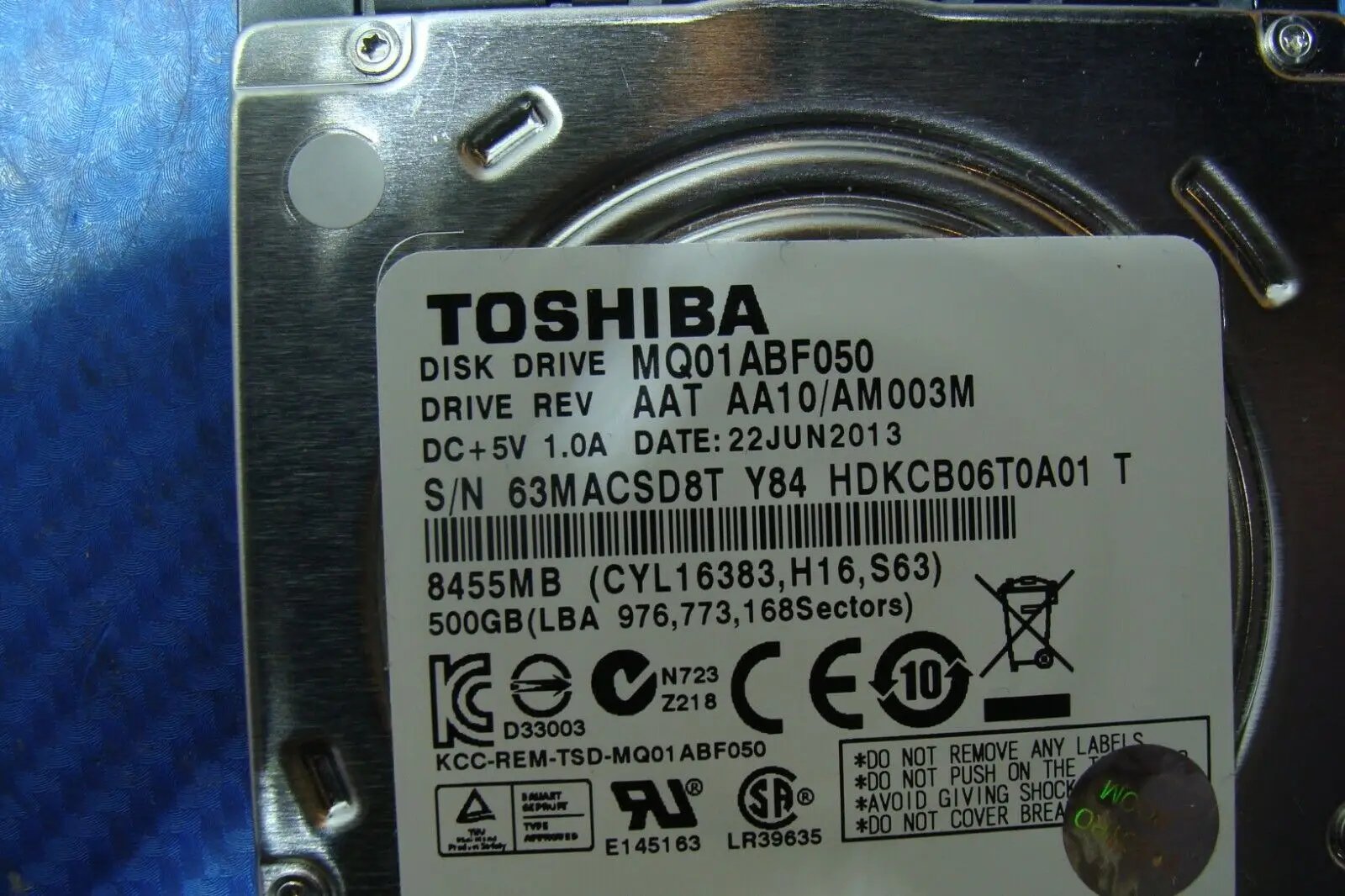 Toshiba Satellite C55-A5300 500GB 2.5