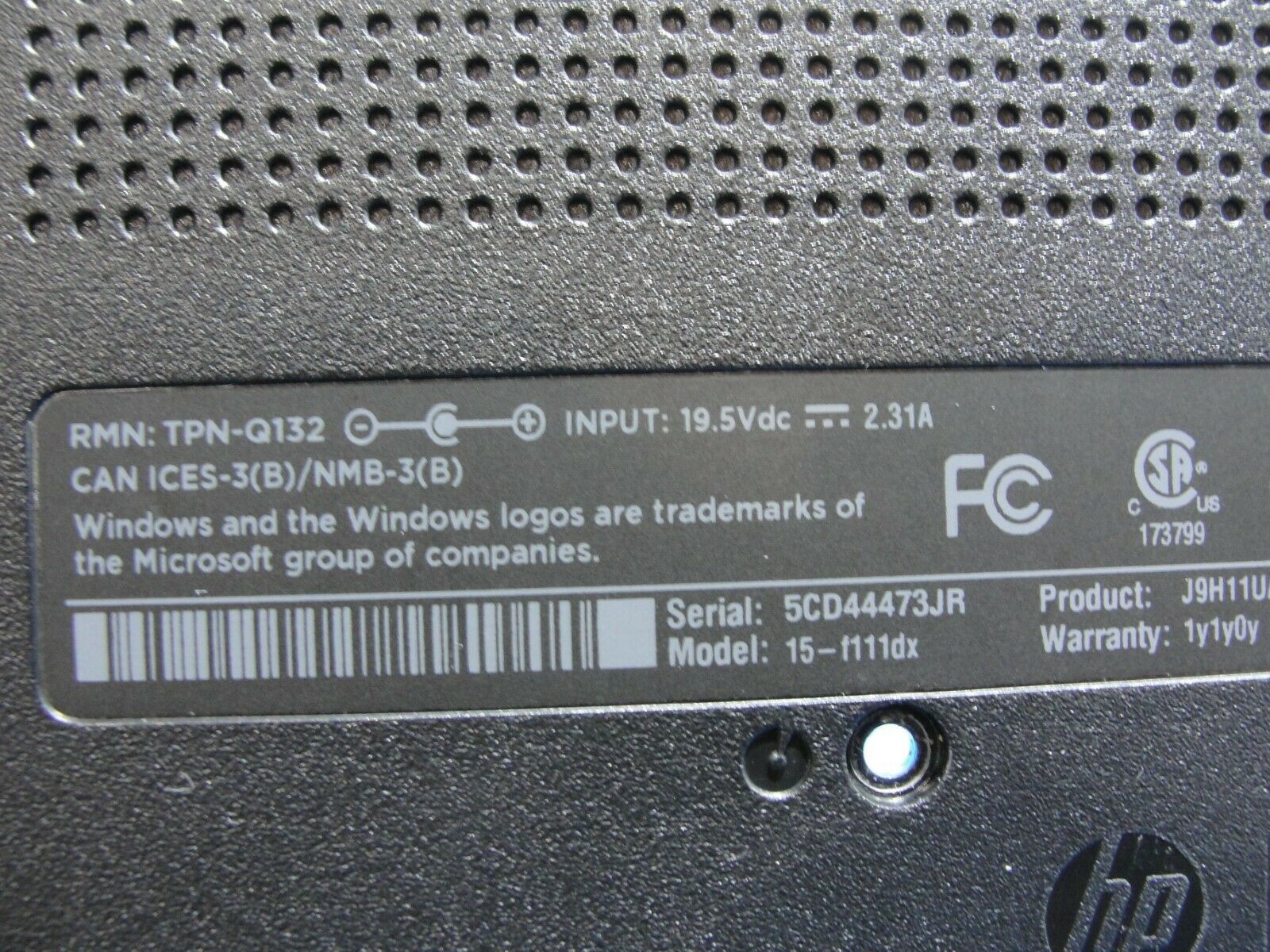 HP Notebook 15-f111dx 15.6