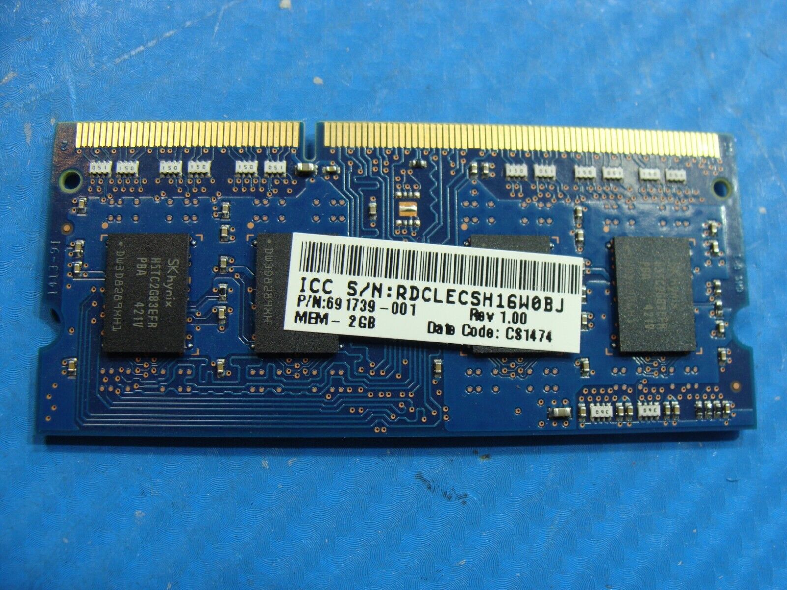 HP 15z-j100 SK Hynix 2GB 1Rx8 PC3L-12800S SO-DIMM Memory RAM HMT325S6EFR8A-PB