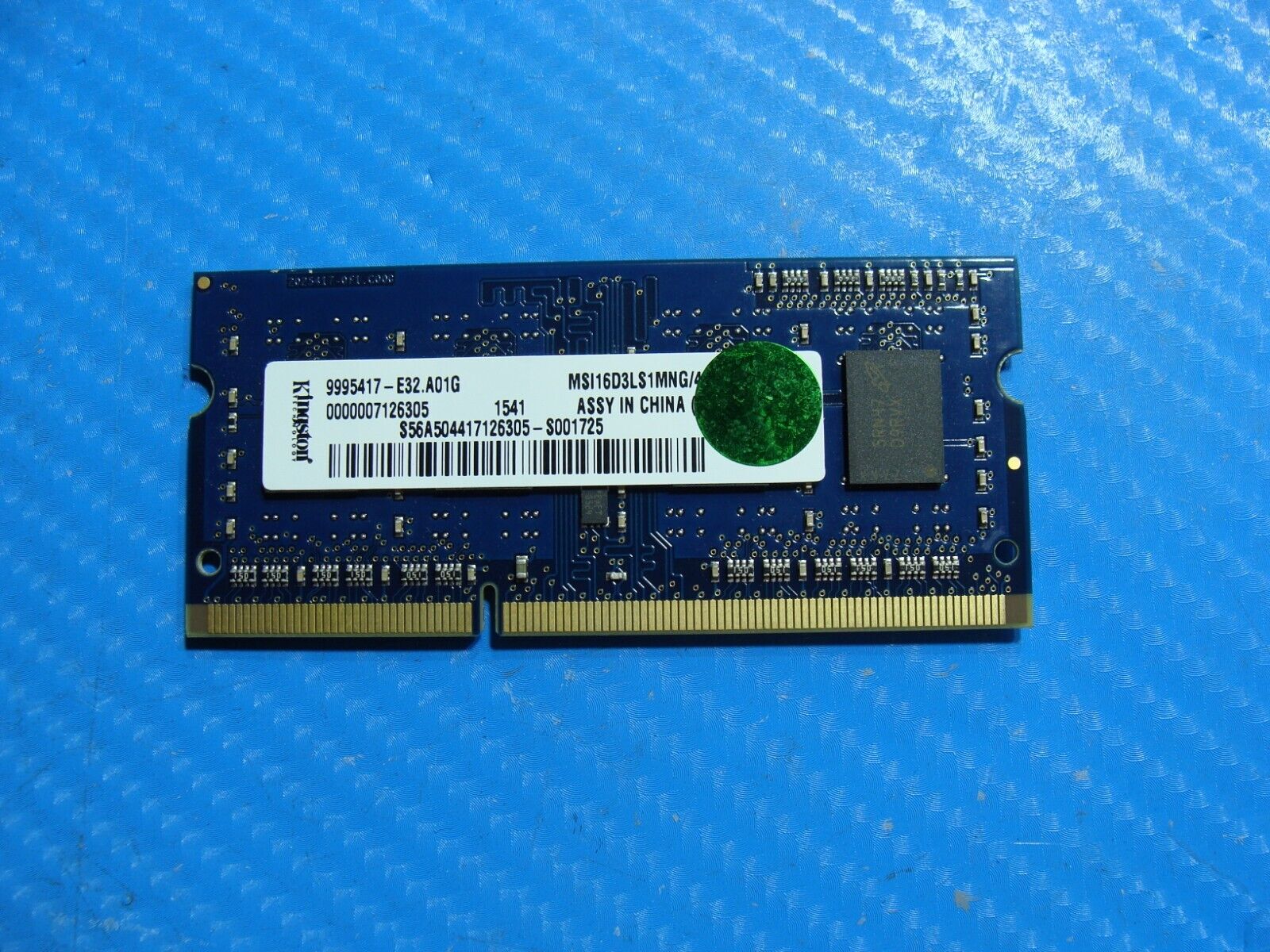 MSI GE62 2QD So-Dimm Kingston 4GB Memory Ram MSI16D3LS1MNG/4G